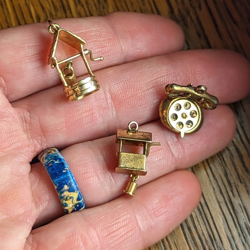 Sale! Set Of 3 Vintage 14K Yellow Gold Charms - Picture 9 of 9
